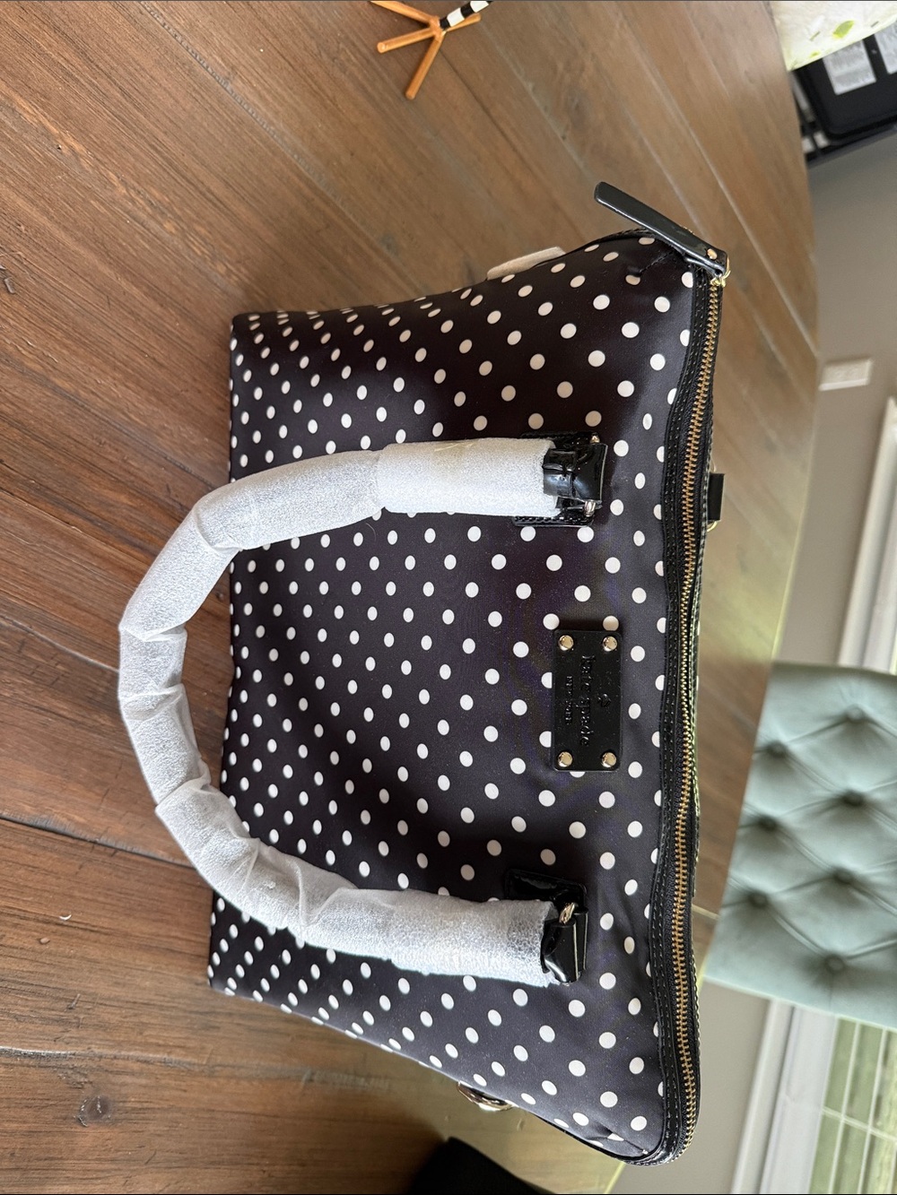 kate spade Black and White Polka Dot Satchel